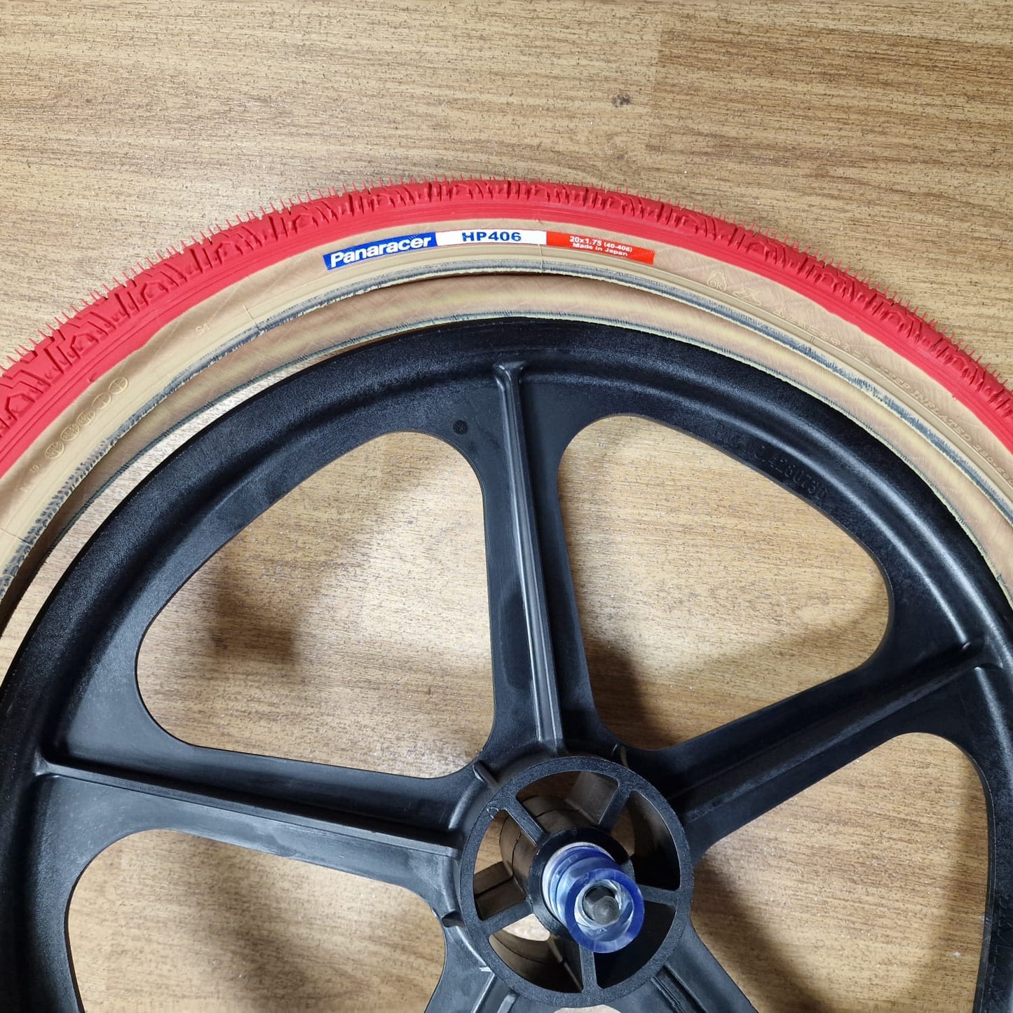 Skyway Old School BMX Skyway Tuff Wheels with fitted Panaracer HP406 Tyres and Freewheel Pair