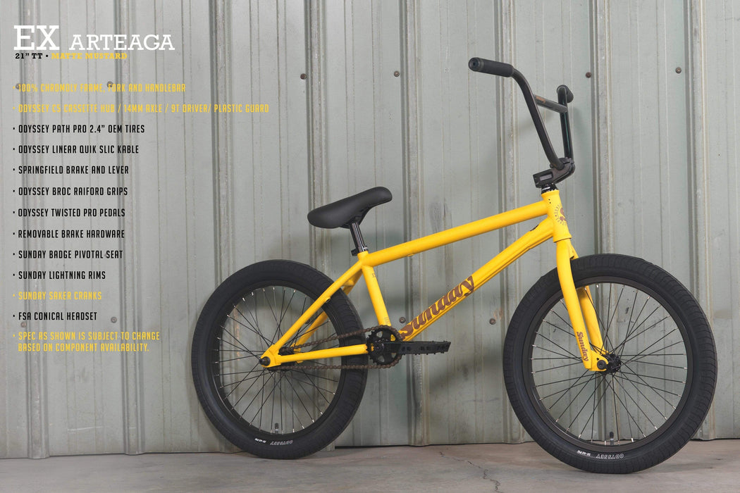 Sunday BMX Bikes Sunday 2022 EX 21 TT Bike Arteaga Matte Mustard