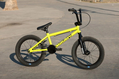 Sunday BMX Bikes Gloss Bright Yellow Sunday Bikes 2023 Blueprint 16 Inch Bike Gloss Bright Yellow