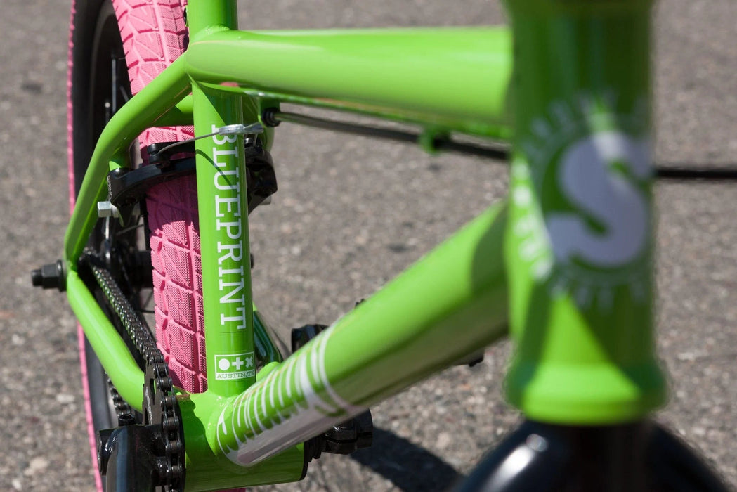 Sunday BMX Bikes Gloss Watermelon Green / 20.5 Sunday Bikes 2023 Blueprint 20.5" TT Bike Gloss Watermelon Green w/Pink Tyres