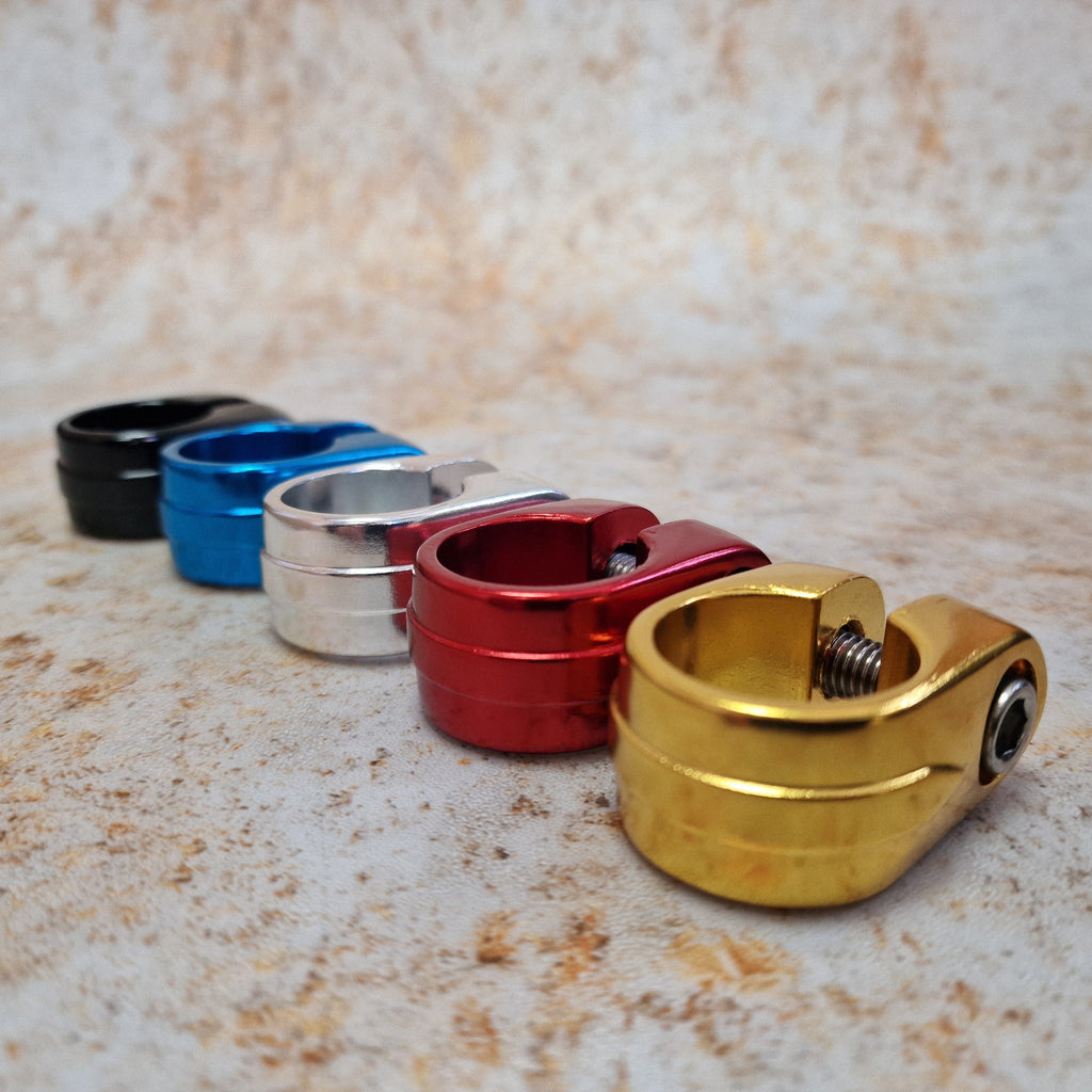 Old School Bmx 1980s Suntour Seat Clamp In Silver 25.4 TRM Gt