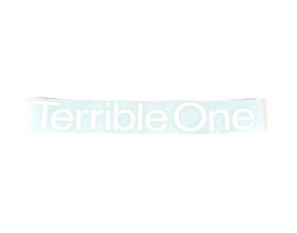 T1 BMX Parts White T1 Terrible One Barcode Die Cut Sticker