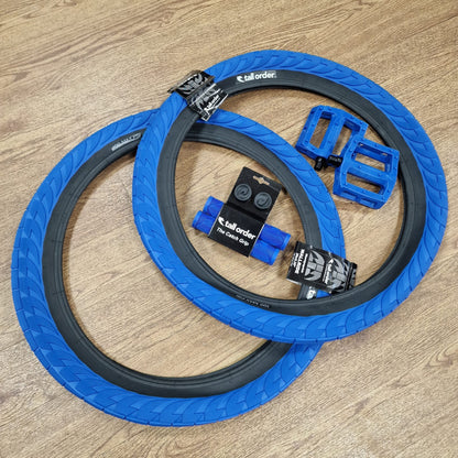 Tall Order BMX Parts Tall Order Tyre Pedal and Grip Upgrade Kit - Blue