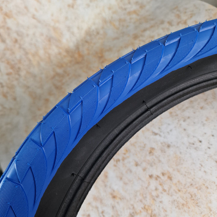 Tall Order BMX Parts Tall Order Wallride Tyre Blue with Black Sidewall