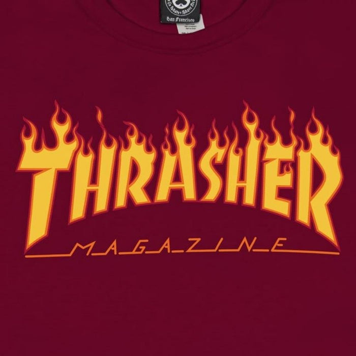 Thrasher Clothing & Shoes Thrasher Flame Logo T-shirt Cardinal Red