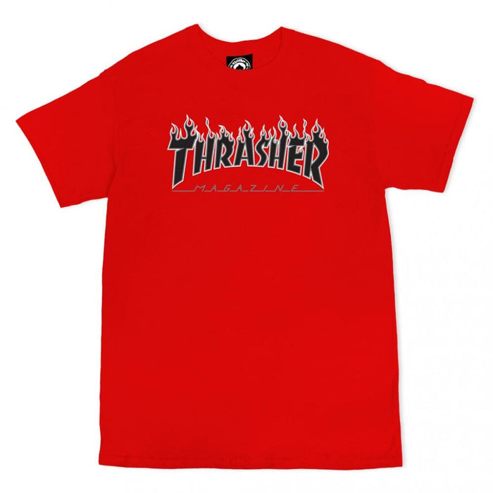 Thrasher Clothing & Shoes Thrasher Flame Logo T-shirt Red