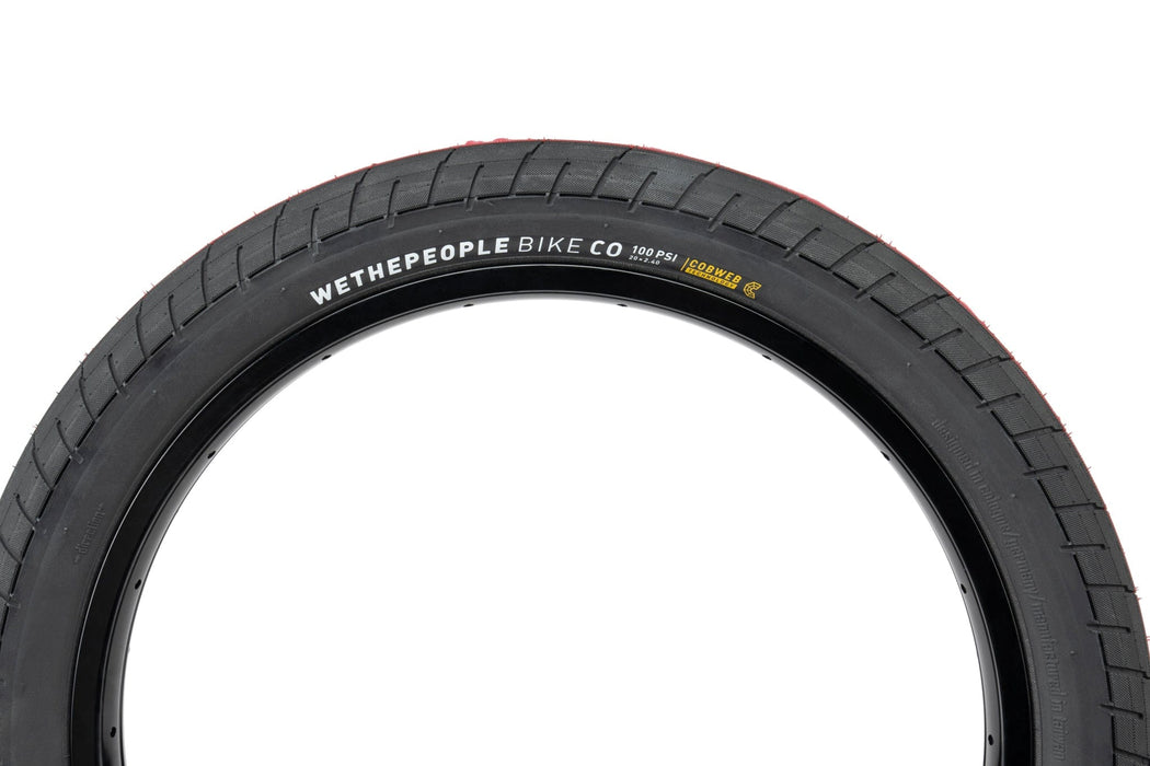 We The People BMX Parts We The People Activate 100 PSI Tyre Black with Red Stripe