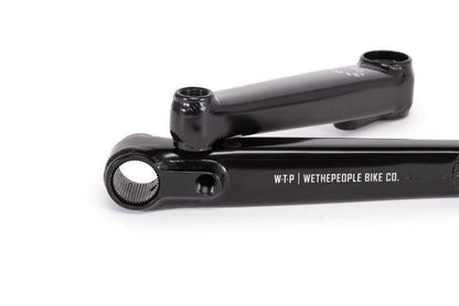 We The People Logic Cranks with Bottom Bracket Gloss Black